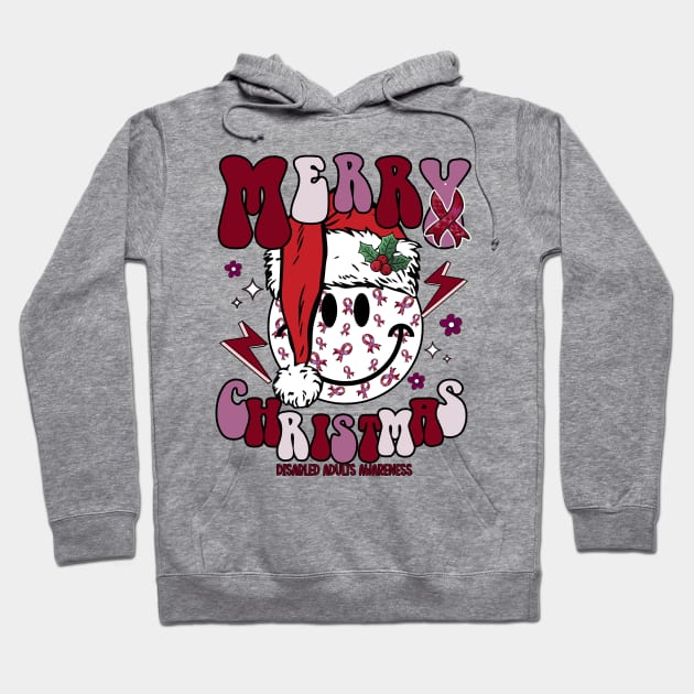 Disabled Adults Awareness - santa hat merry christmas cure Hoodie by Gost